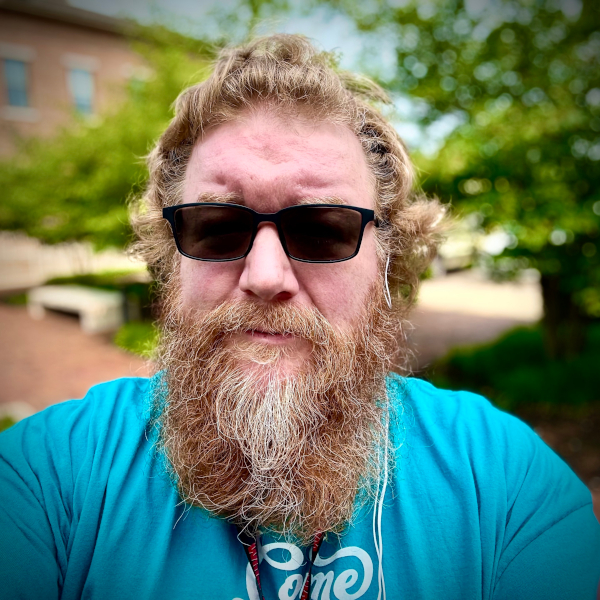 selfie picture from my trip to Columbus, IN for mid-century modern architecture tour